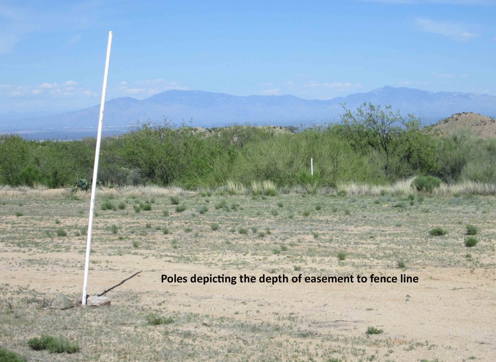 Easement - poles depicting depth