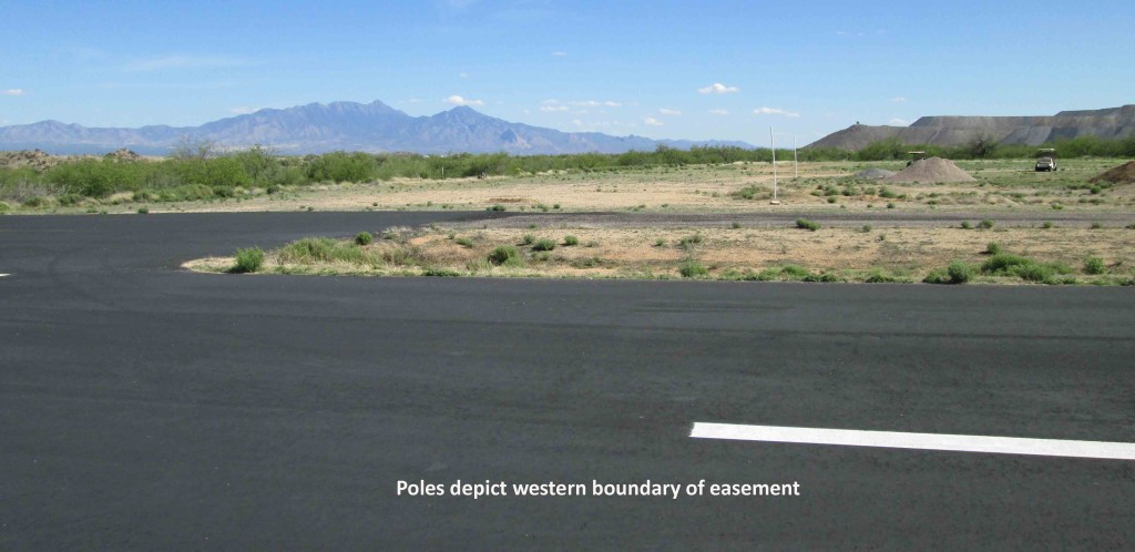 Easement - poles runway view